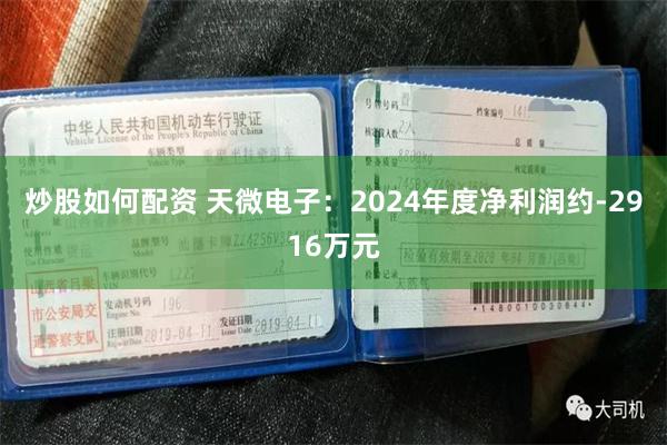 炒股如何配资 天微电子：2024年度净利润约-2916万元