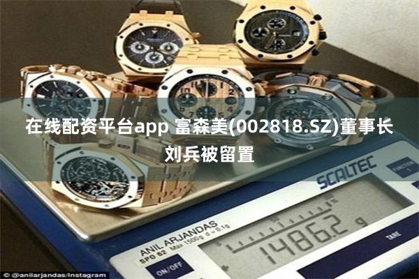 在线配资平台app 富森美(002818.SZ)董事长刘兵被留置