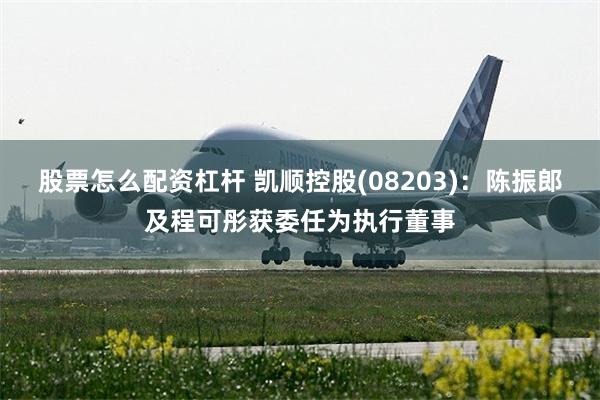 股票怎么配资杠杆 凯顺控股(08203)：陈振郎及程可彤获委任为执行董事